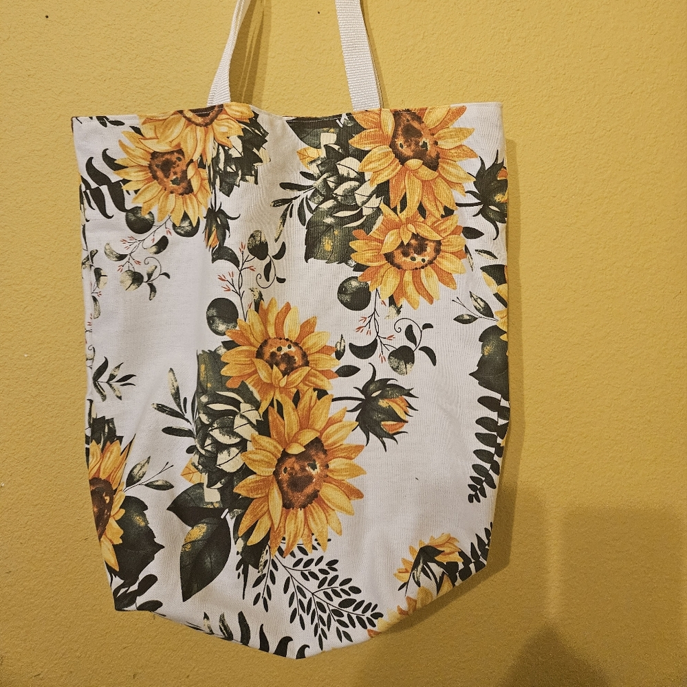 Tote Bag Canvas Large shoulder strap Handmade lined with 100% Cotton